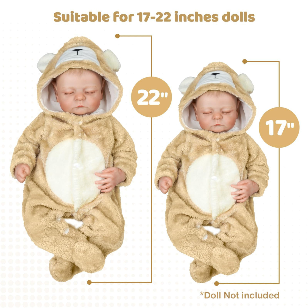 Reborn Baby Doll Clothes Set for 17-22 Inch Baby Dolls Y944074