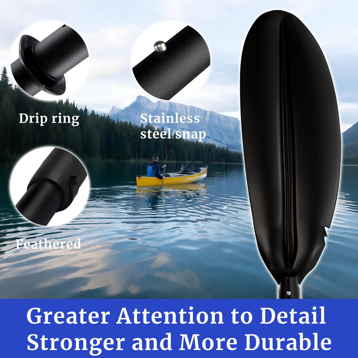 Adjustable Kayak Paddle with Paddle Leash Q562
