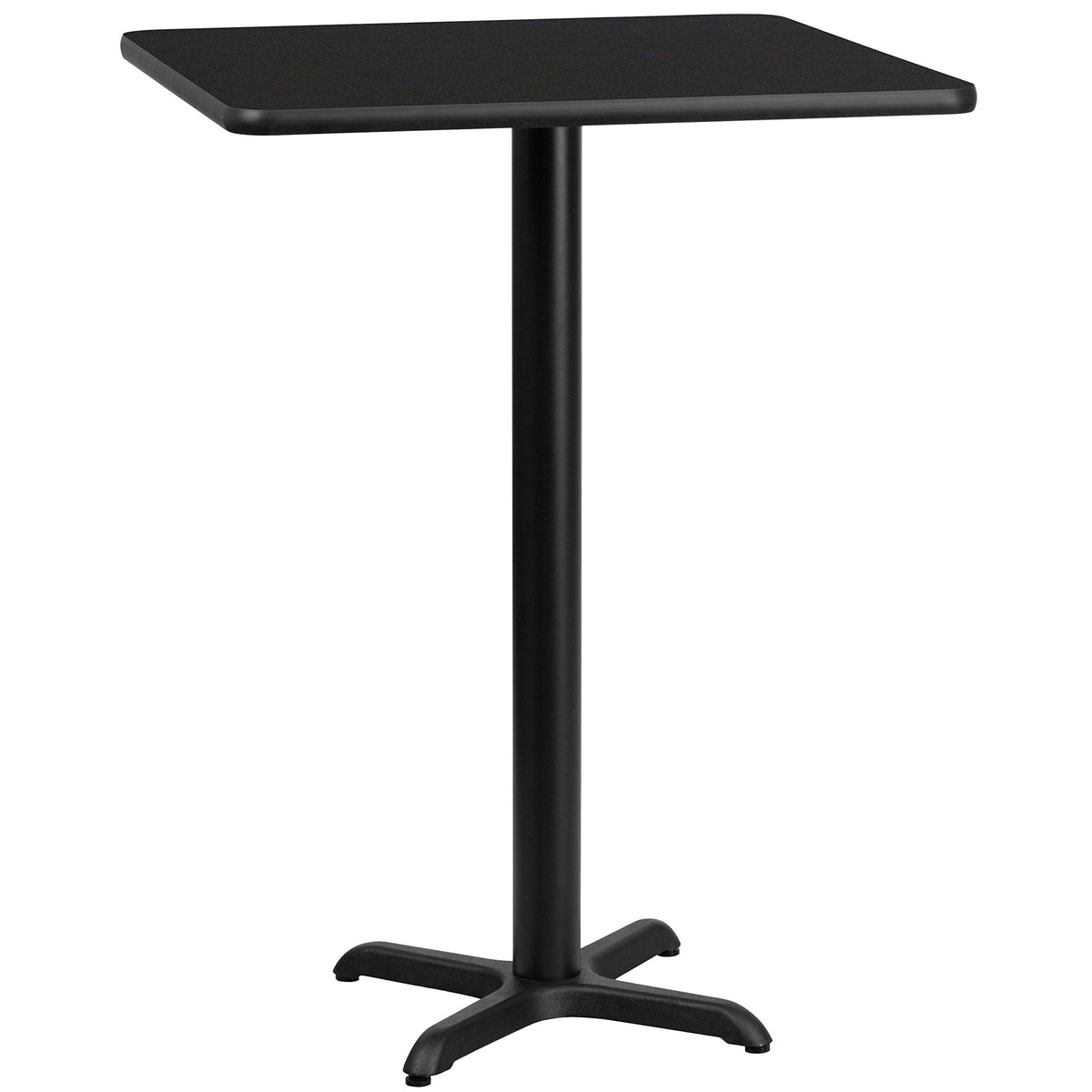 Black Laminate Table Top with Bar Height Table Base C582