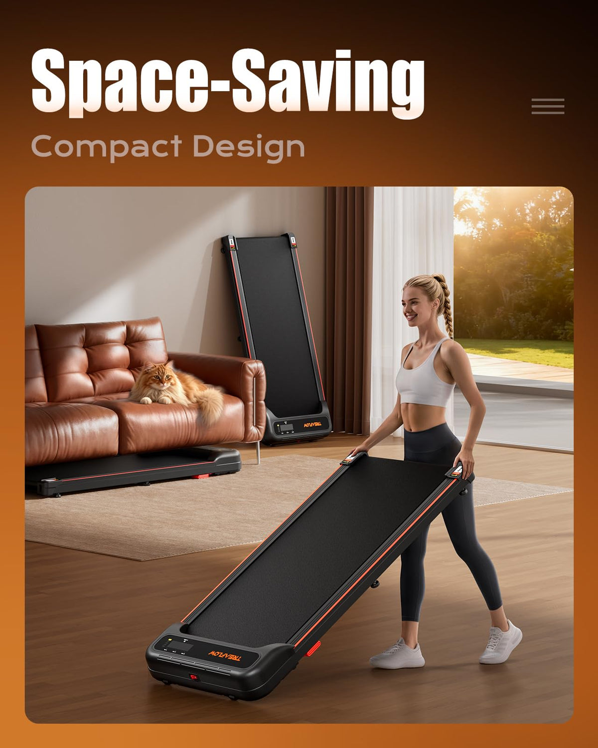 Walking Pad with 8% Incline Under Desk Treadmill C67497