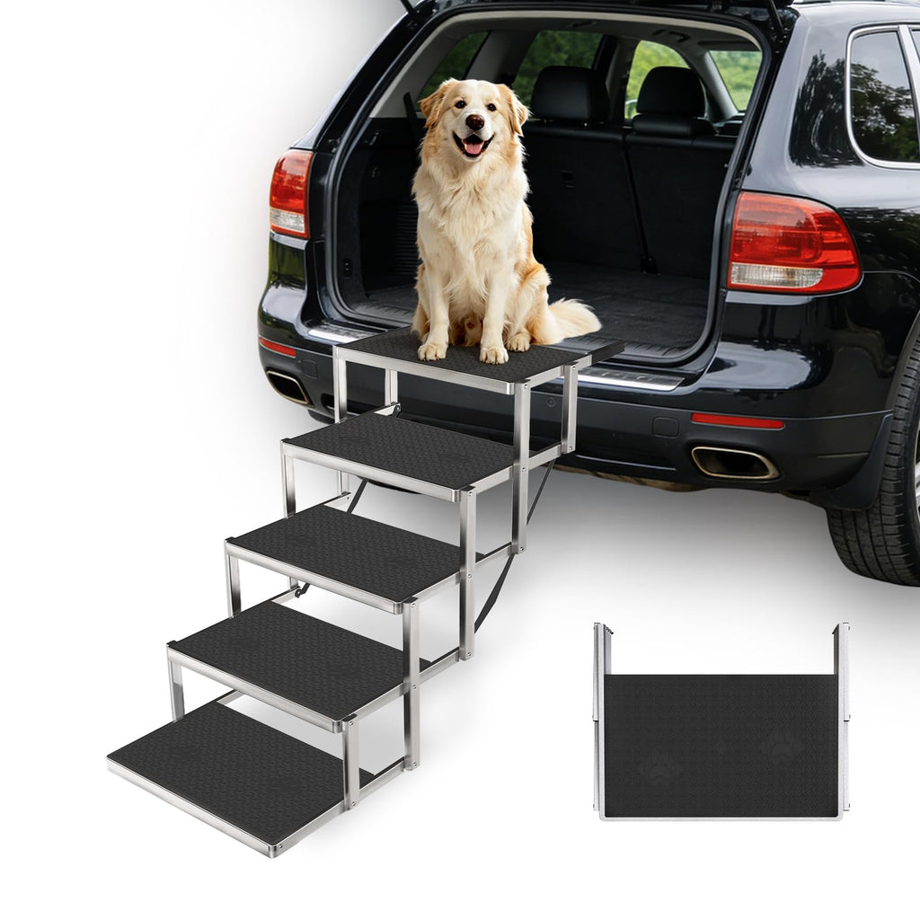 5-Step Foldable Non-Slip Plastic Dog Steps Q178