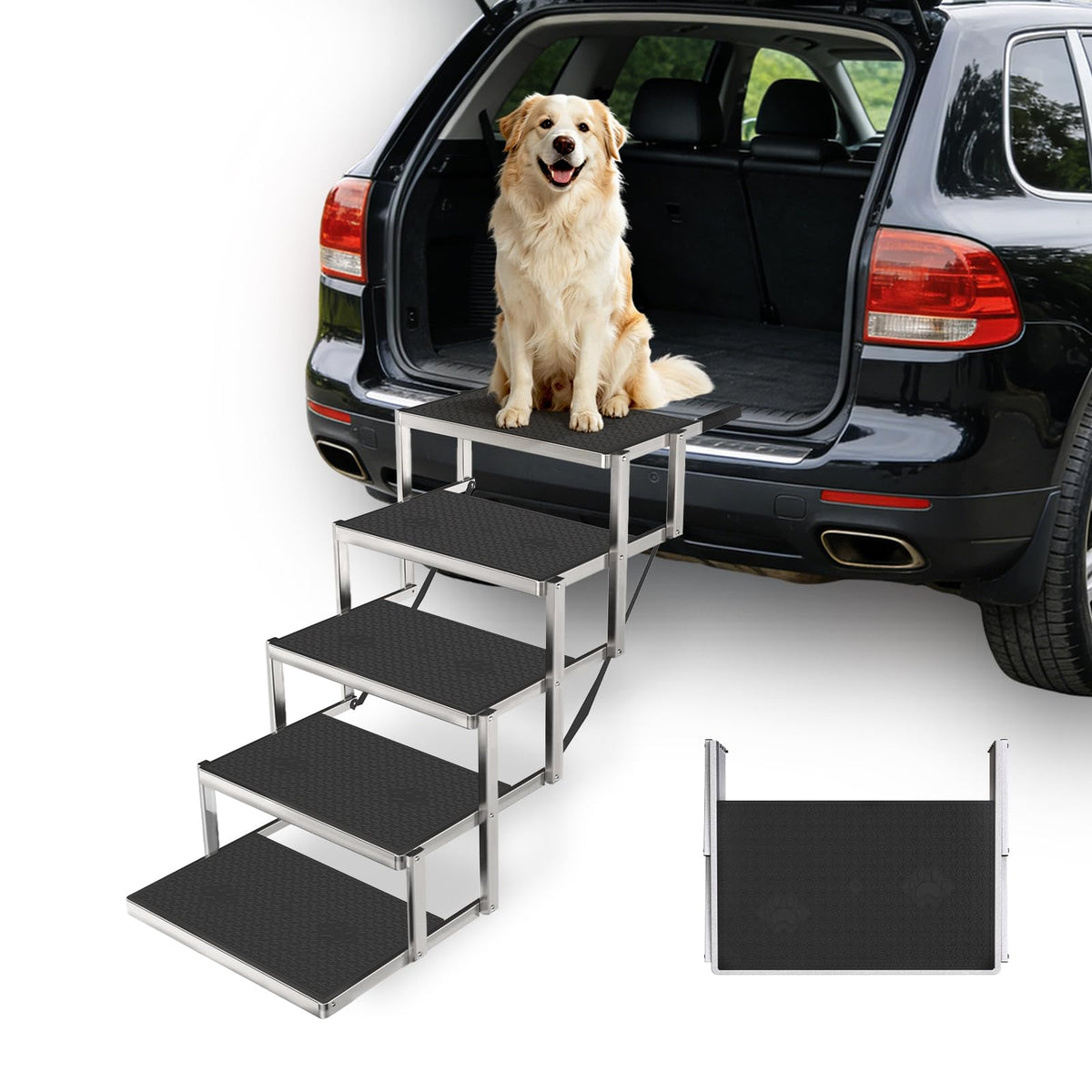 5-Step Foldable Non-Slip Plastic Dog Steps Q178