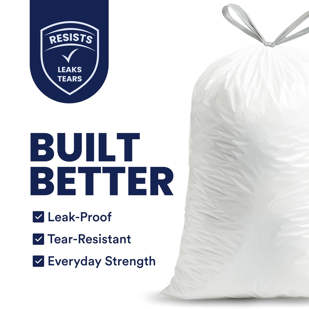 4 Gallon White Drawstring Trash Bags, 200 Count L46971