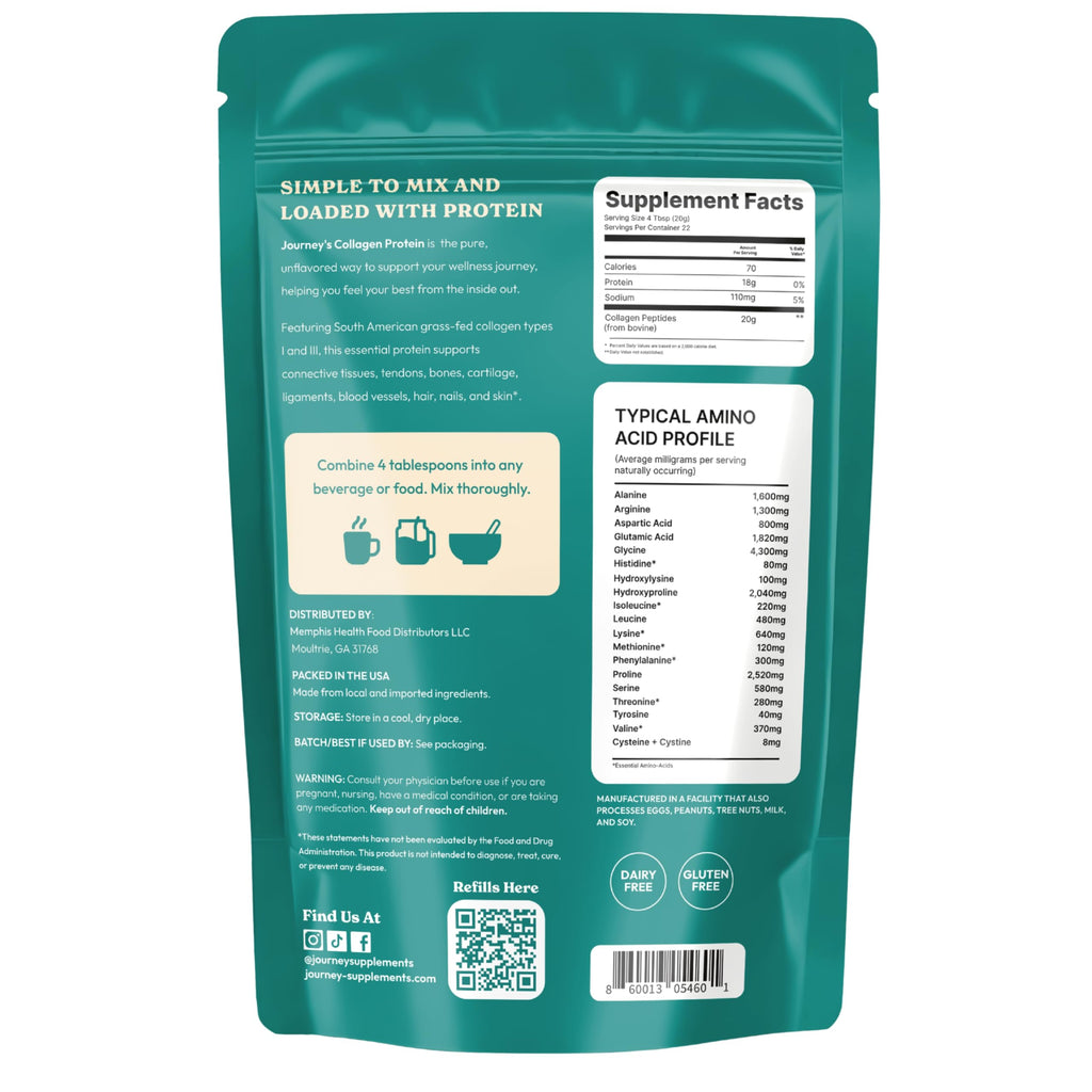 Unflavored Grass-Fed Collagen Peptides Powder J7664