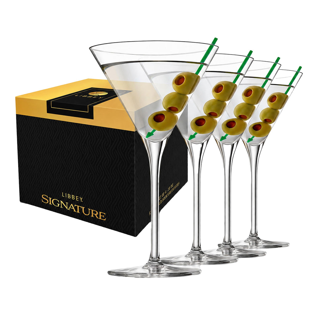 Clear 10 oz Stemmed Martini Glasses Set of 4 Q992