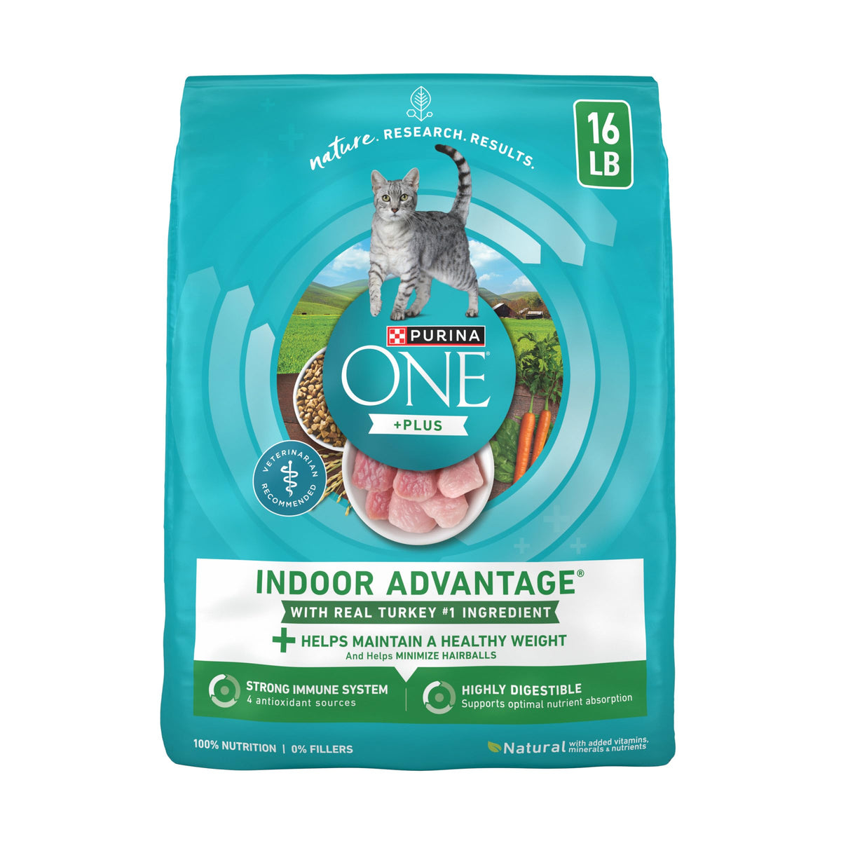 Indoor Weight Control Dry Cat Food 16 lb Bag B30978