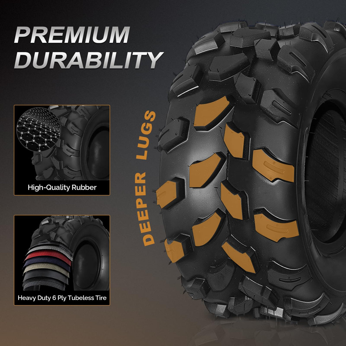 Set of 2 18x7-8 All-Terrain Mud Tires P42199