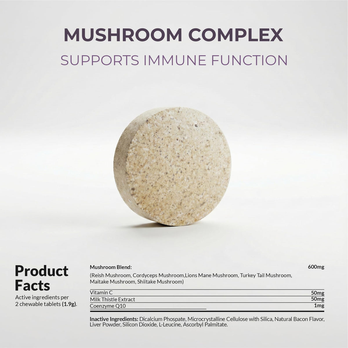 Turkey Tail Mushroom Supplement for Dogs, 120 ct W1752