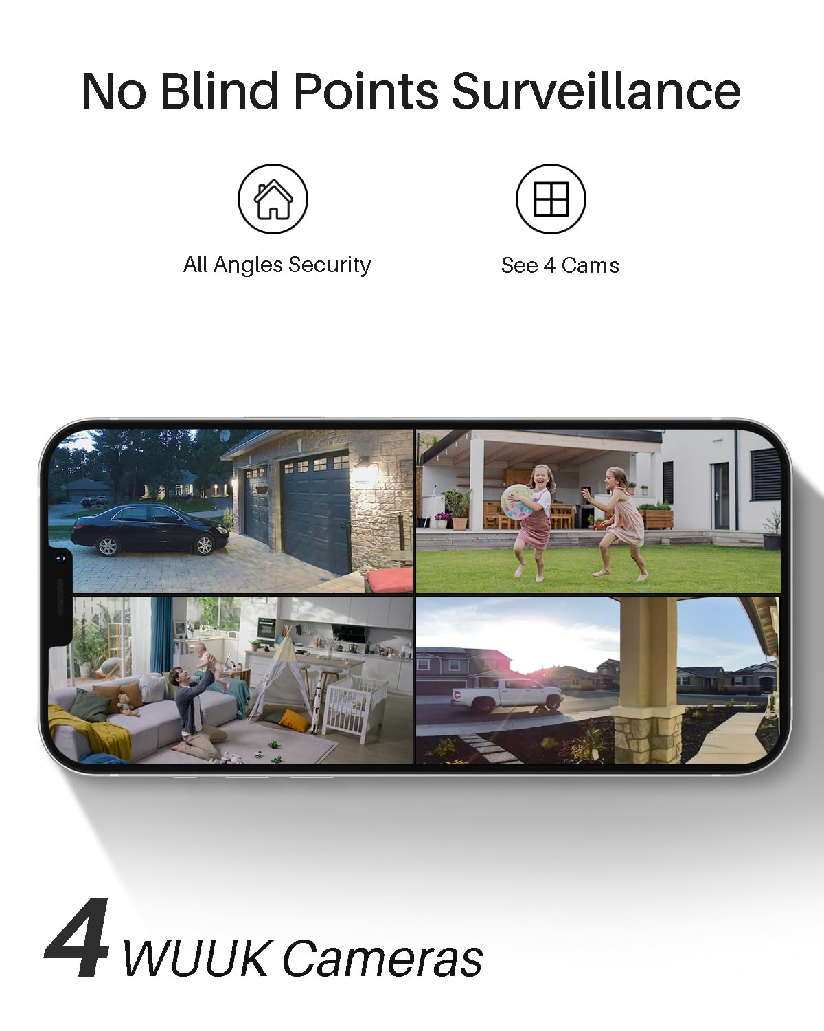Solar Security Cameras Wireless Outdoor 2K X9818
