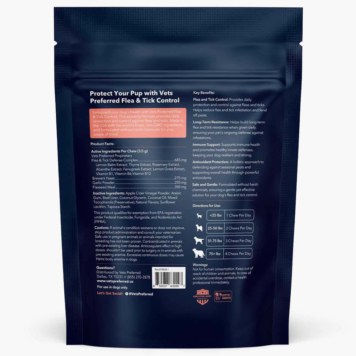 Chewable Flea and Tick Prevention for Dogs 90 Ct I384537