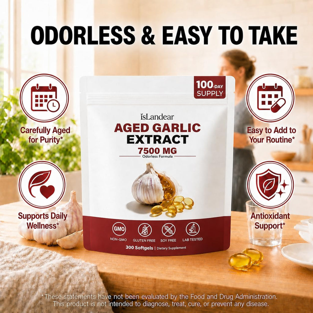 Odorless Aged Garlic Extract 7500mg 300 Softgels L14867