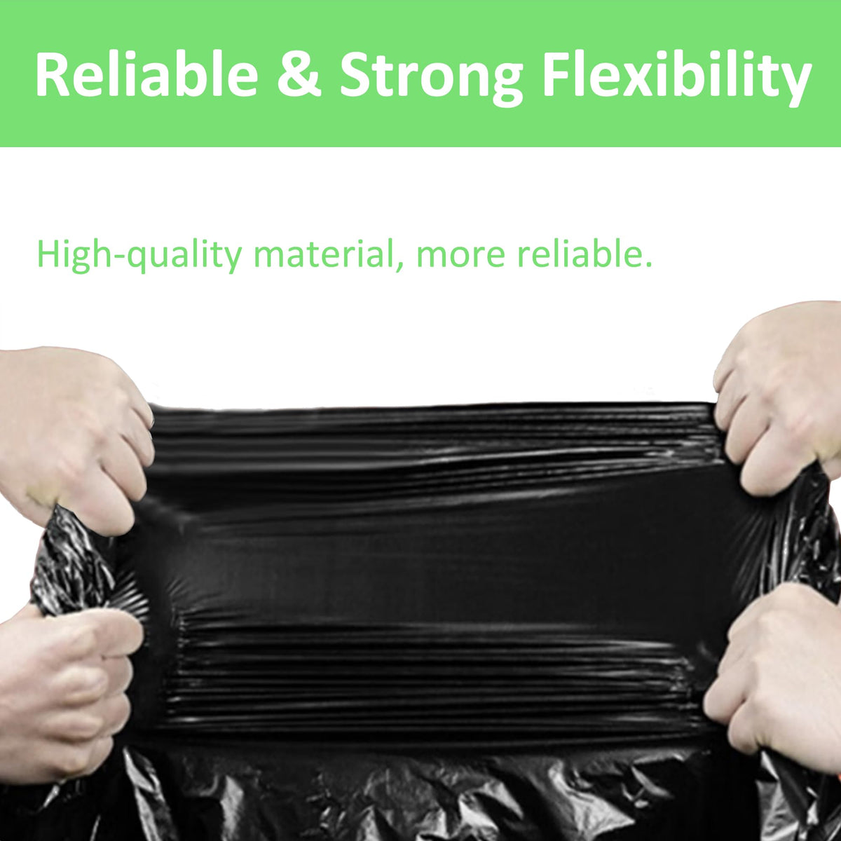 40-45 Gallon Heavy Duty Black Trash Bags 60 Count 1.2 Mil B79687