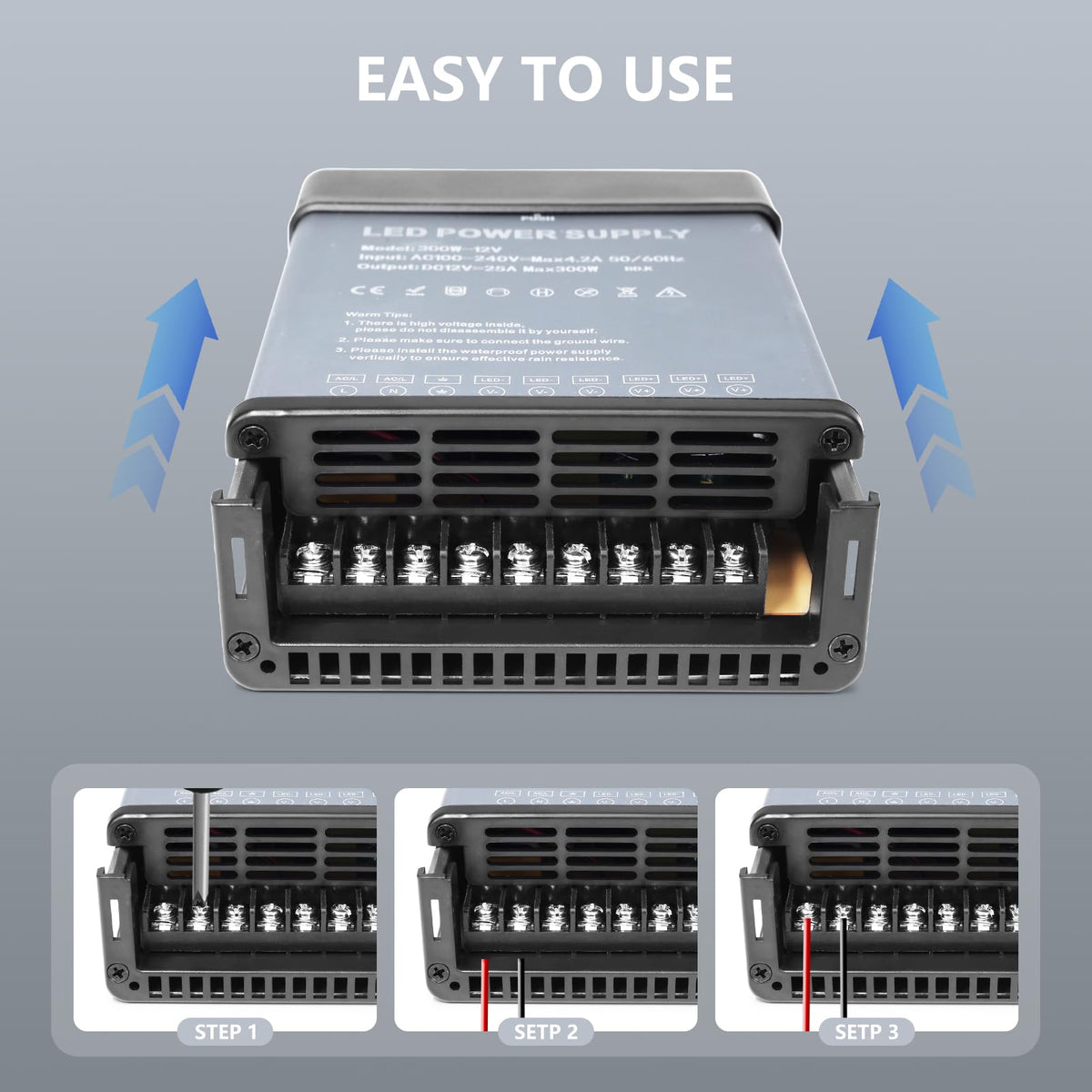 12V 200W Rainproof IP44 LED Power Supply S598558