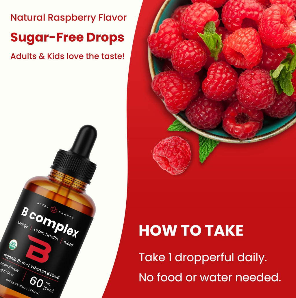 Organic Vitamin B Complex Liquid Drops 2oz G716