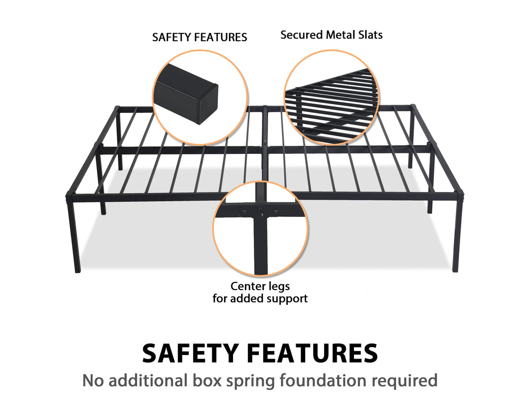 14 Inch Full Size Metal Bed Frame with Storage R67150