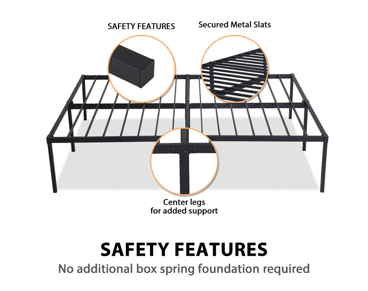 14 Inch Full Size Metal Bed Frame with Storage R67150