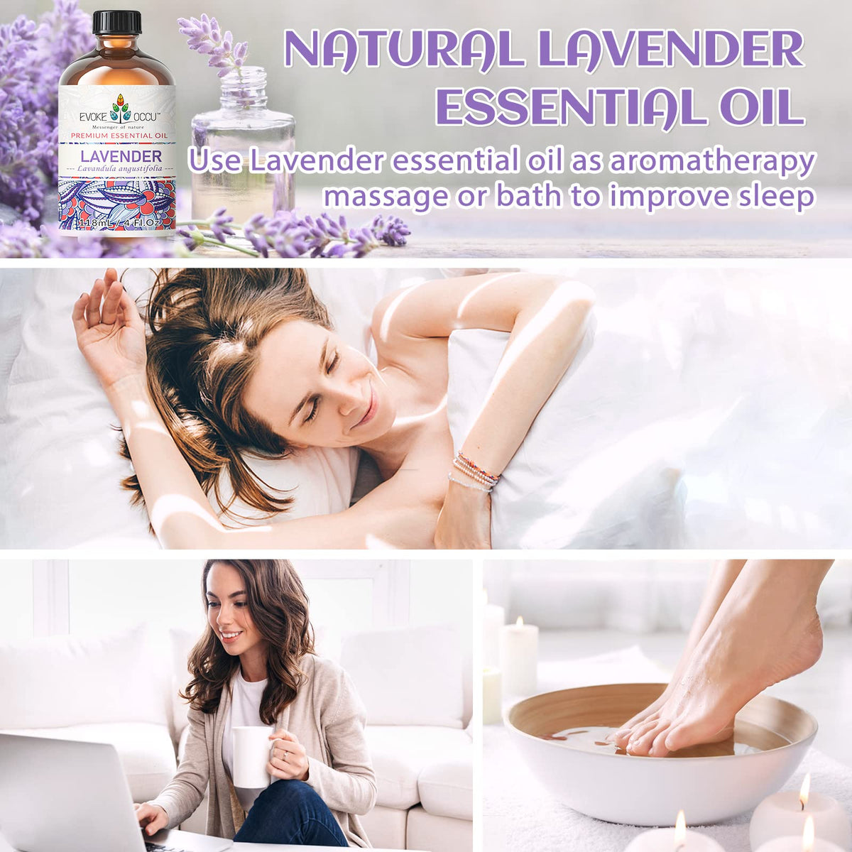 Rosemary Peppermint Lavender Geranium Essential Oil 4 Oz Q4623