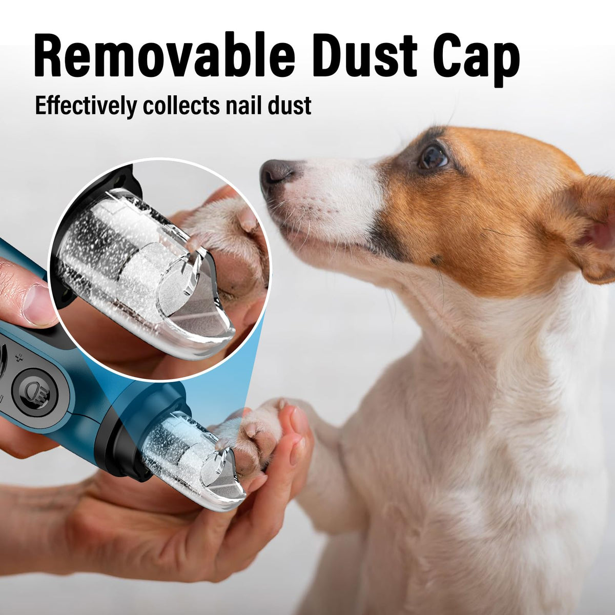 Dog Nail Grinder with 2 LED Lights Rechargeable W676151