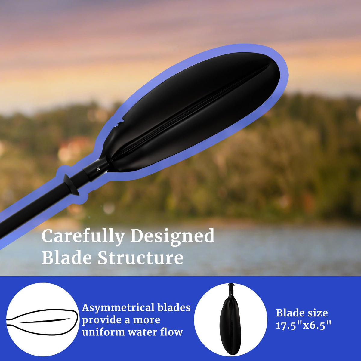 Adjustable Kayak Paddle with Paddle Leash Q562