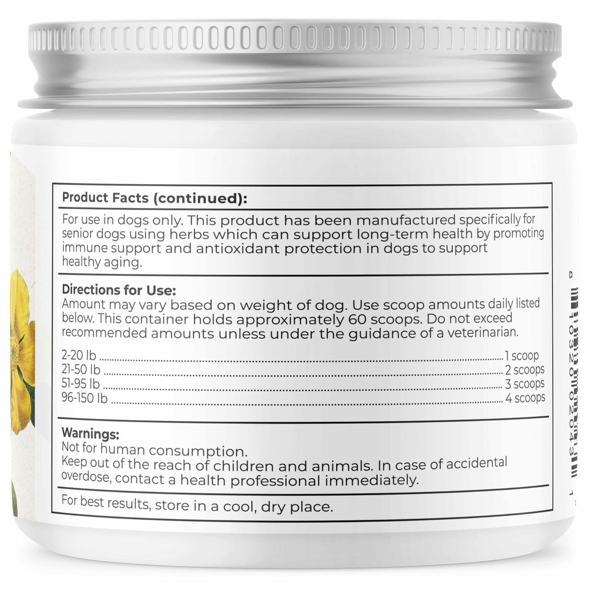 Herbal Supplement for Senior Dogs, 7 Oz U154