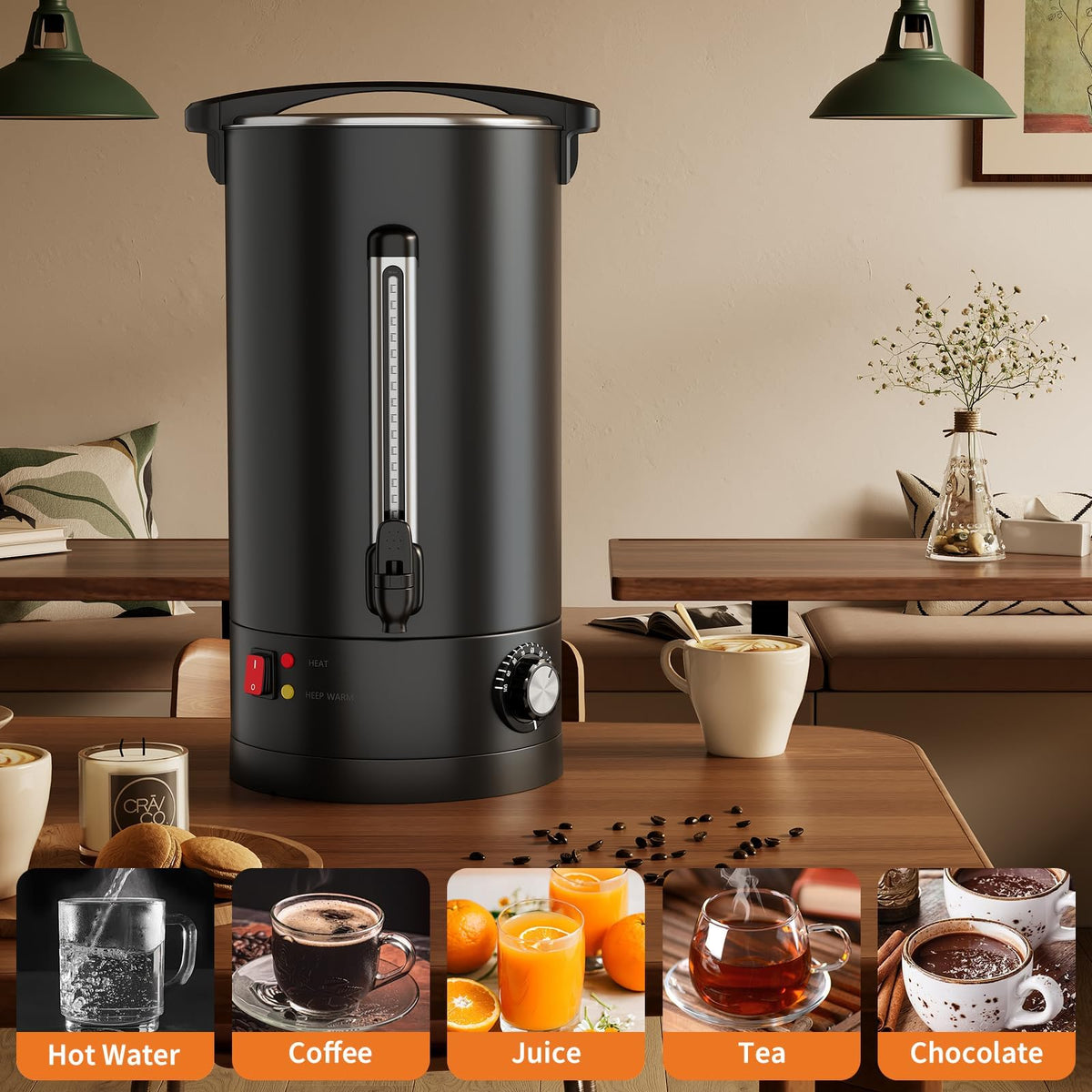 12 L Double Wall Stainless Steel Coffee Urn R4656