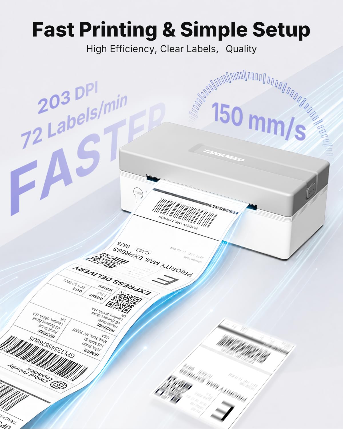 Bluetooth Thermal Shipping Label Printer M555923