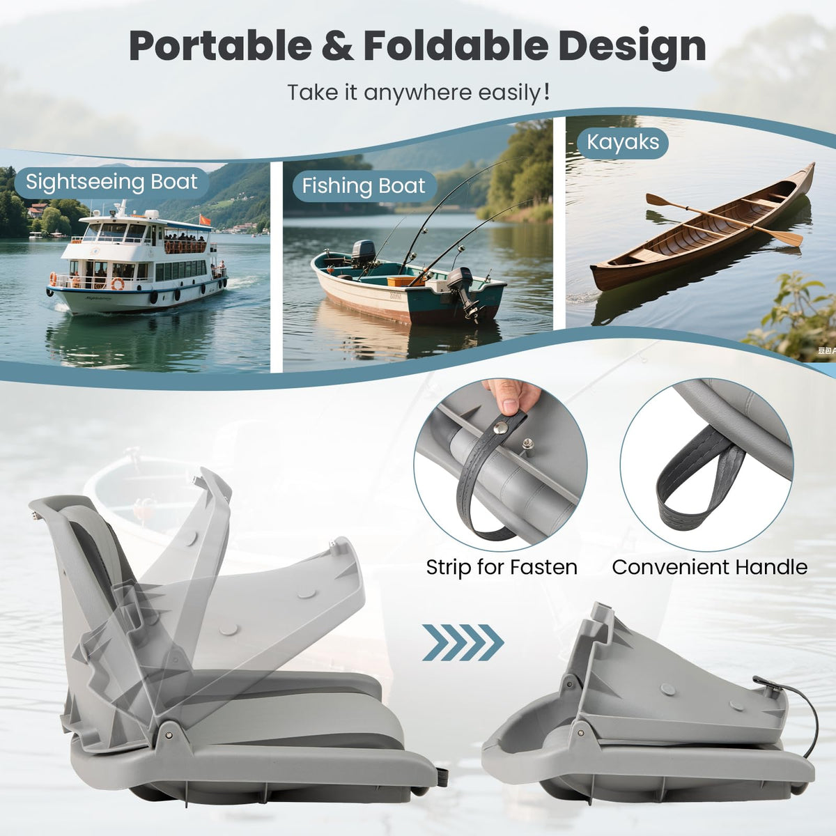Folding Low Back Boat Seats H263