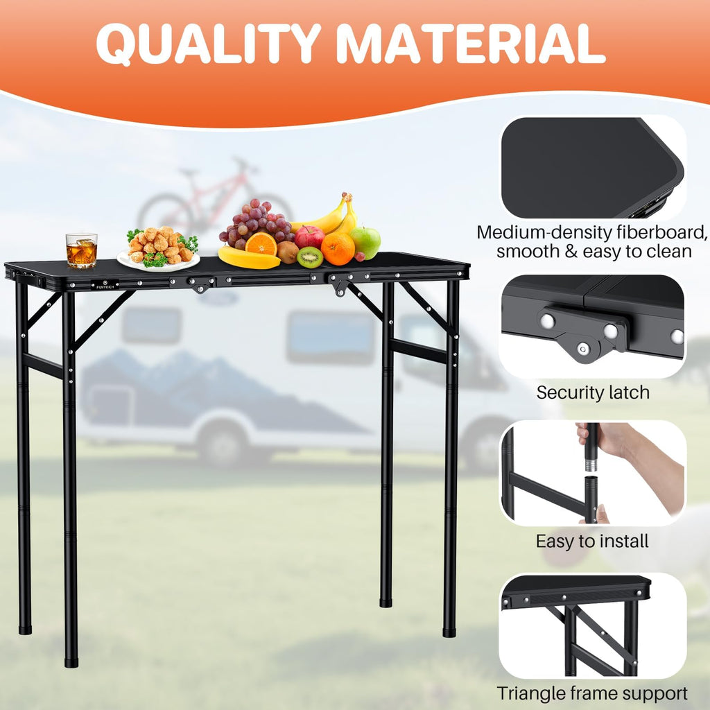 Aluminum Folding Camping Table 3 Height Adjustable F9413