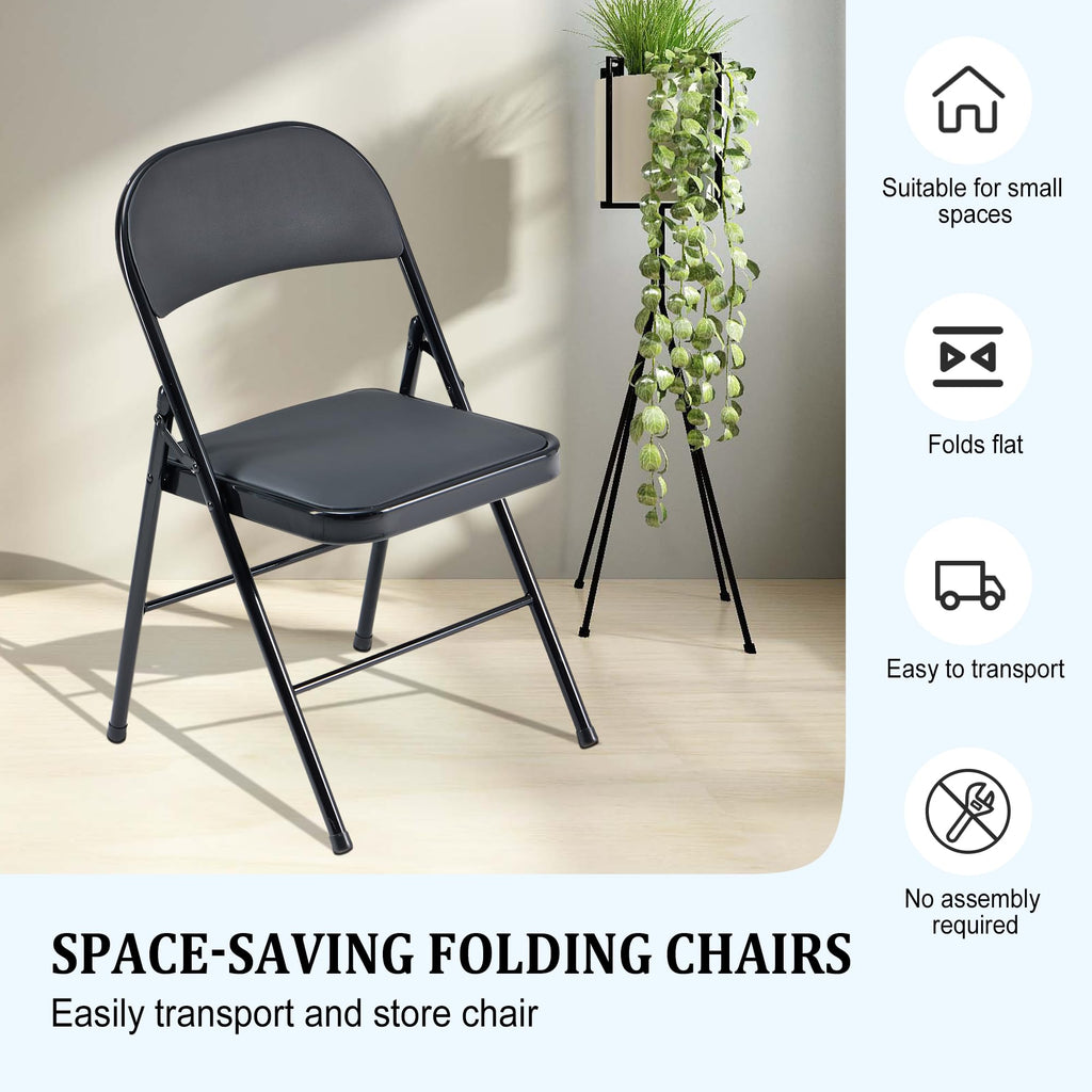 10 Pack Folding Chairs with Cushion E3923