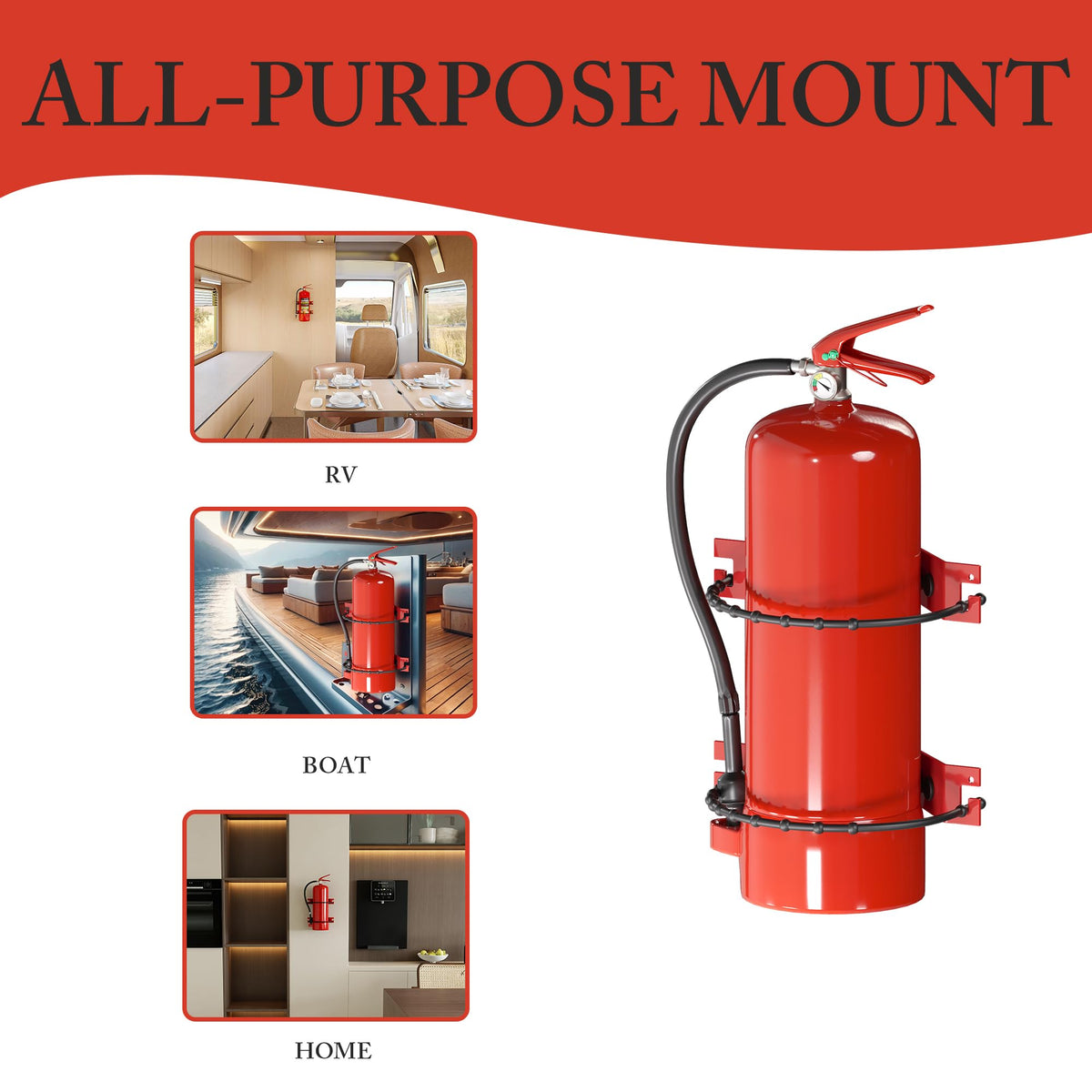 Fire Extinguisher Mount Bracket 2.5&5lb 1 Pack M399