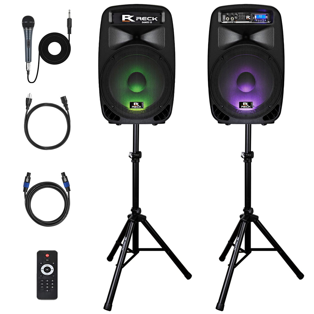 Portable 15-Inch 2000 Watt 2-Way Powered PA Speaker System P902