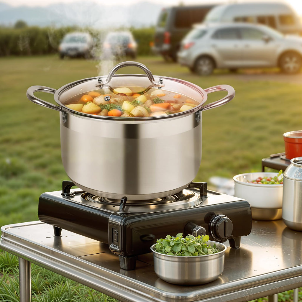 8 Quart Stainless Steel Induction Stock Pot E51483