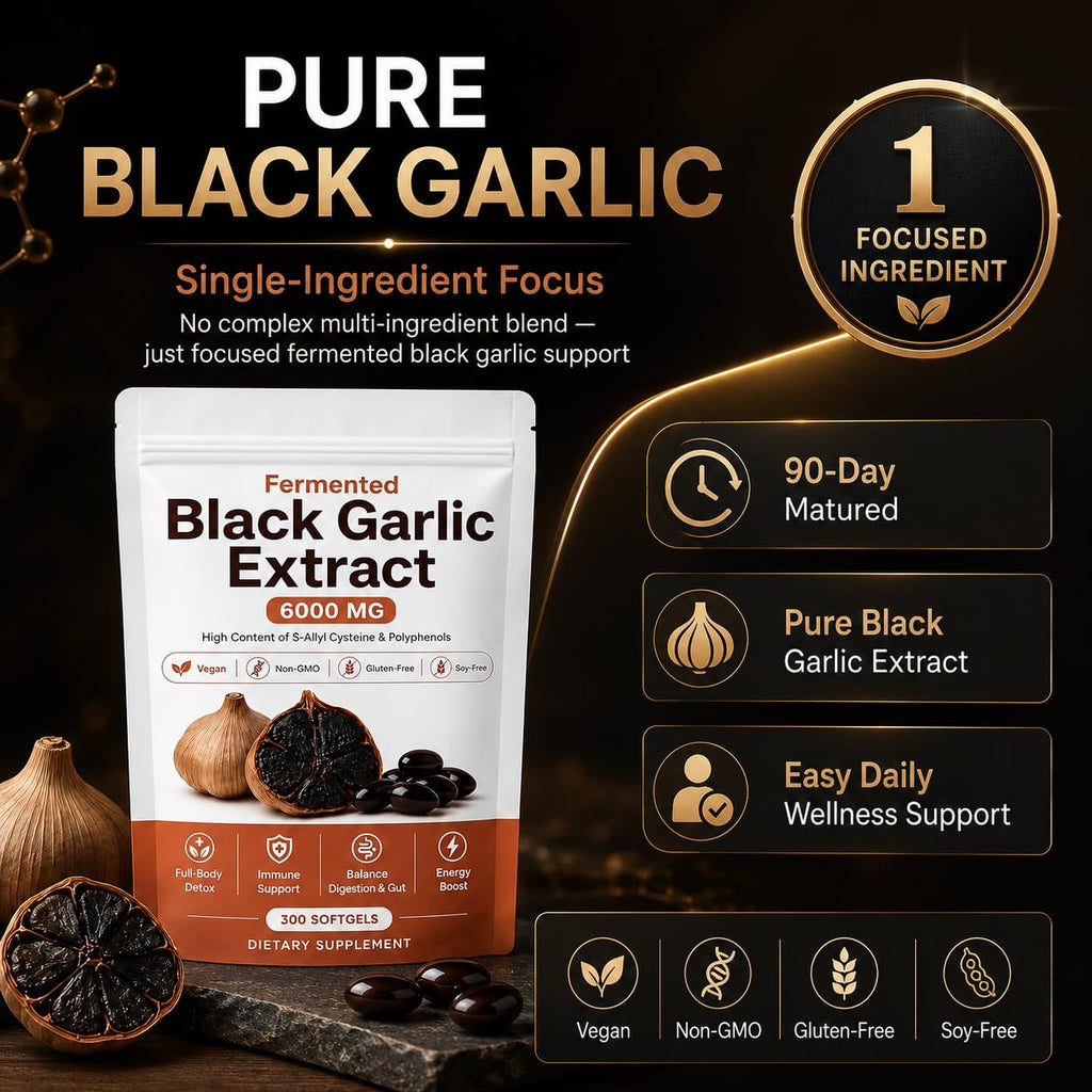 Fermented Black Garlic Extract Softgel 300 Capsules P876