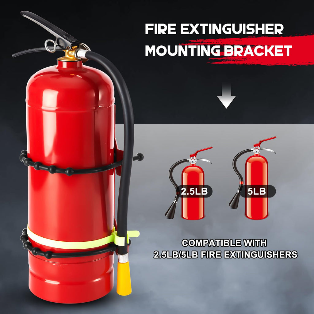 4 Pcs Fire Extinguisher Bracket, 2.5 Lb and 5 Lb, Red D6957