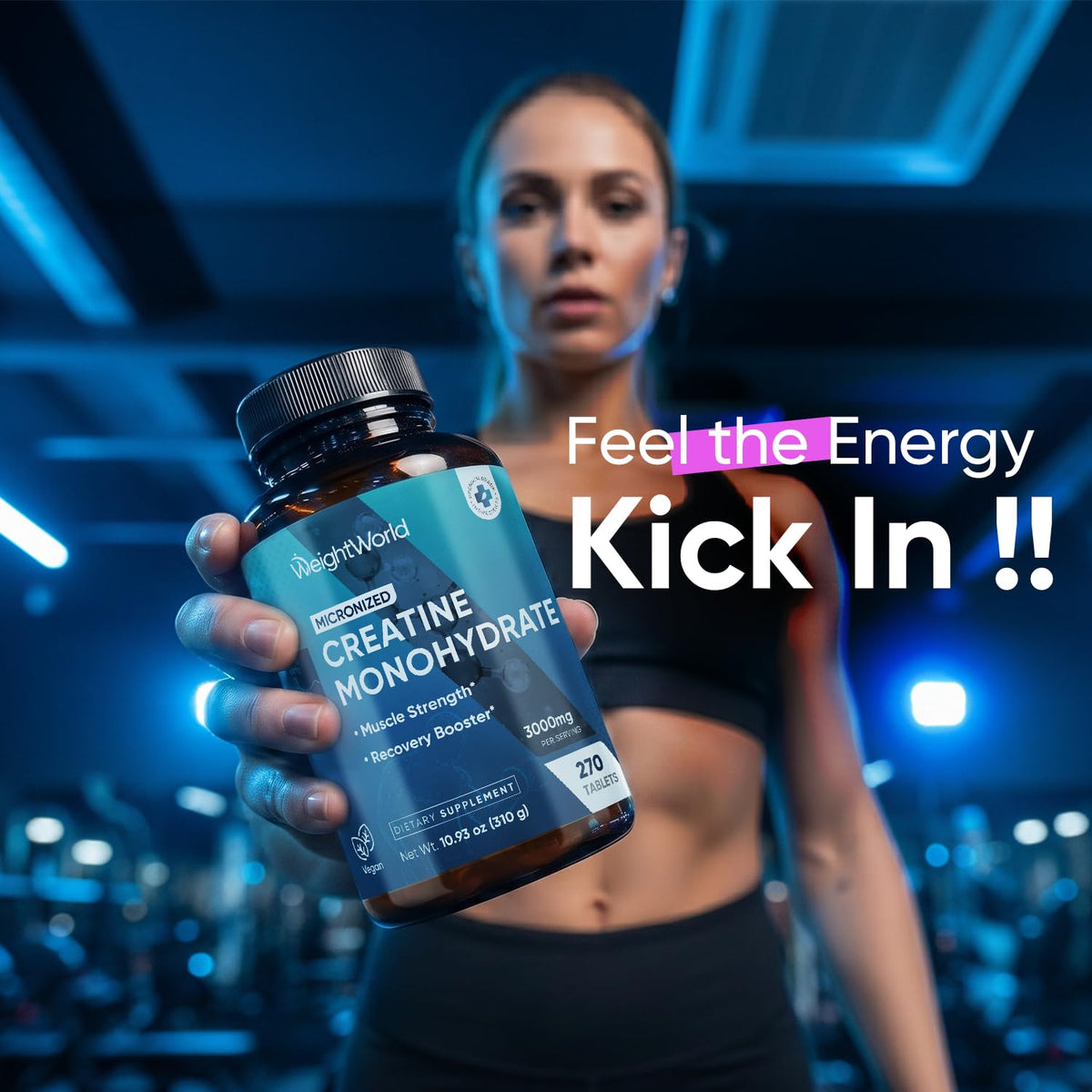 Micronized Creatine Monohydrate 3000mg 270 Ct J409