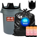 40-45 Gallon Heavy Duty Black Trash Bags 60 Count 1.2 Mil B79687