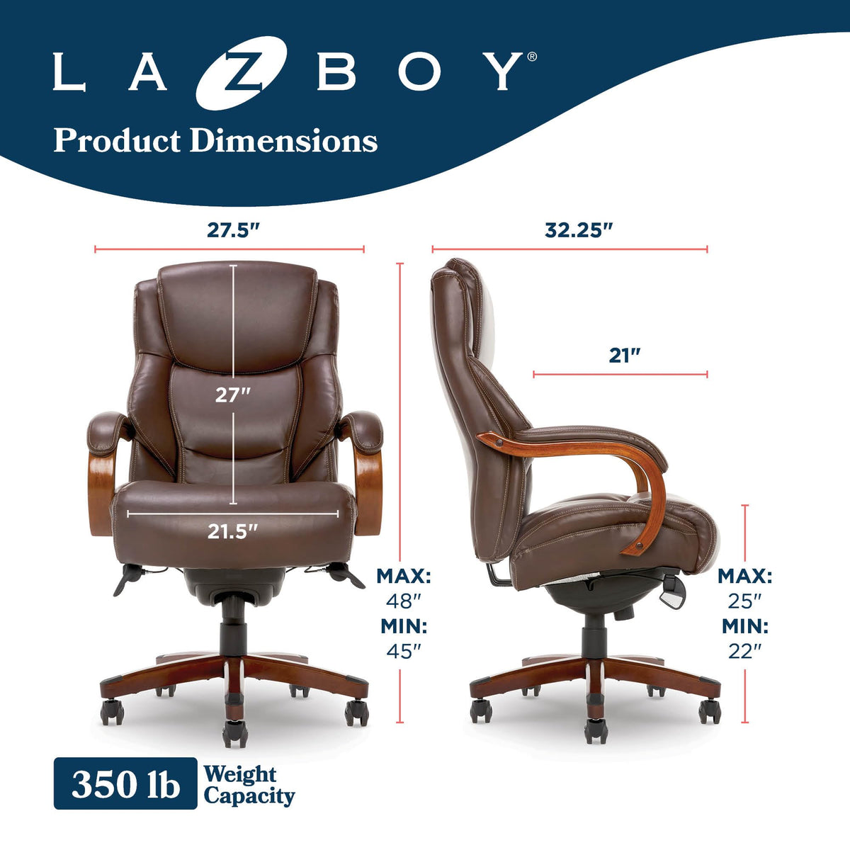 Big and Tall Leather Executive Office Chair Y461
