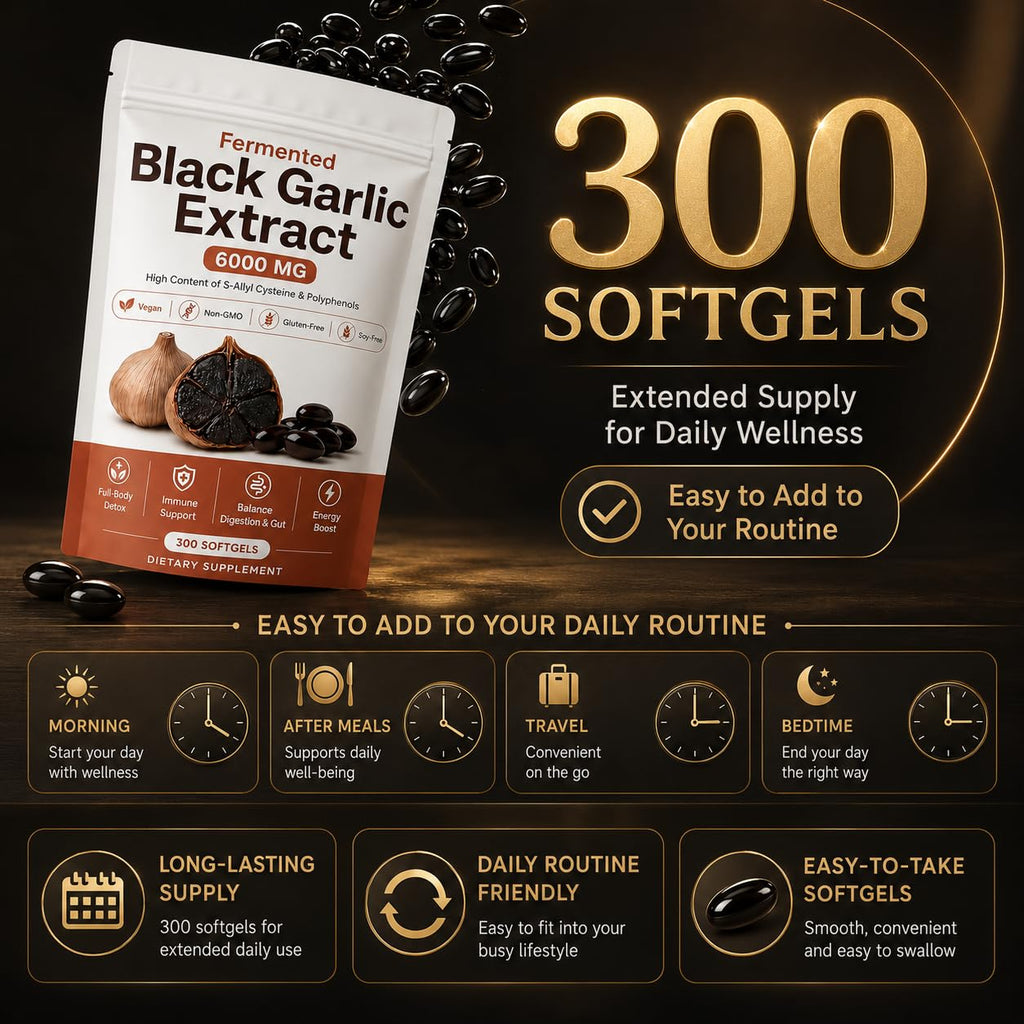 Fermented Black Garlic Extract Softgel 300 Capsules P876