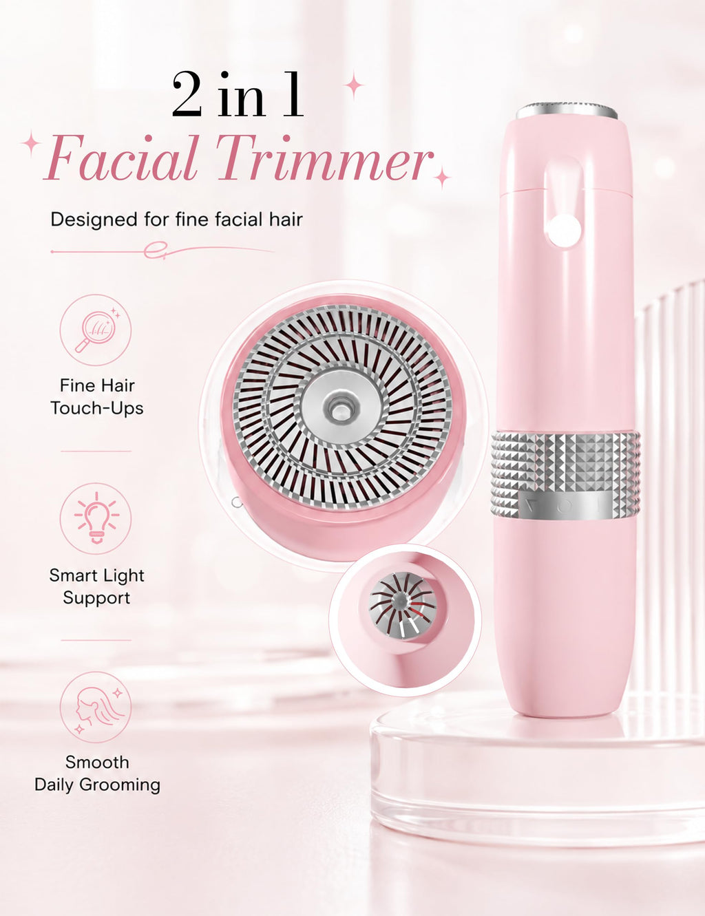 2-in-1 Facial Hair Removal and Eyebrow Trimmer C940279