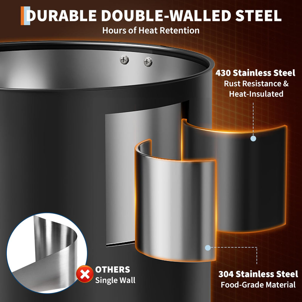 12 L Double Wall Stainless Steel Coffee Urn R4656
