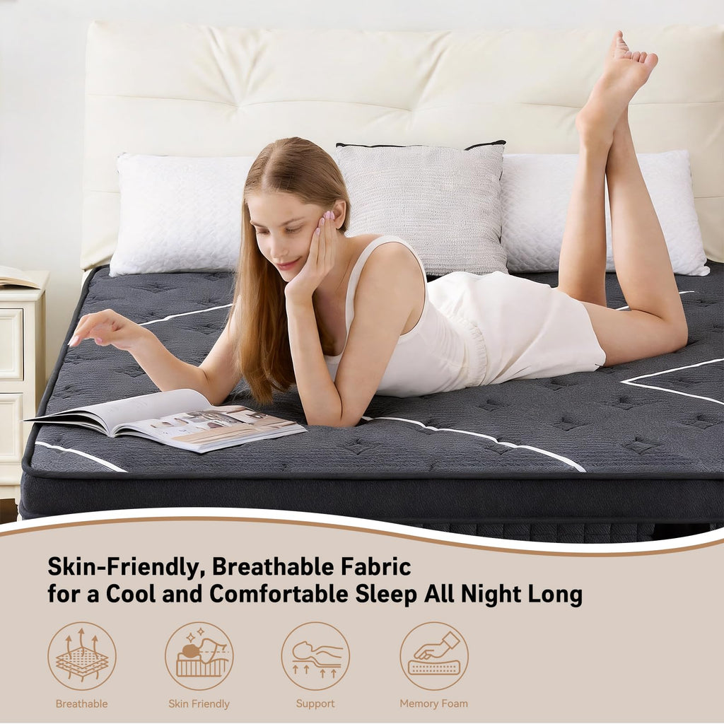 Full Size 12 Inch Gel Memory Foam Pocket Spring Mattress Z1355