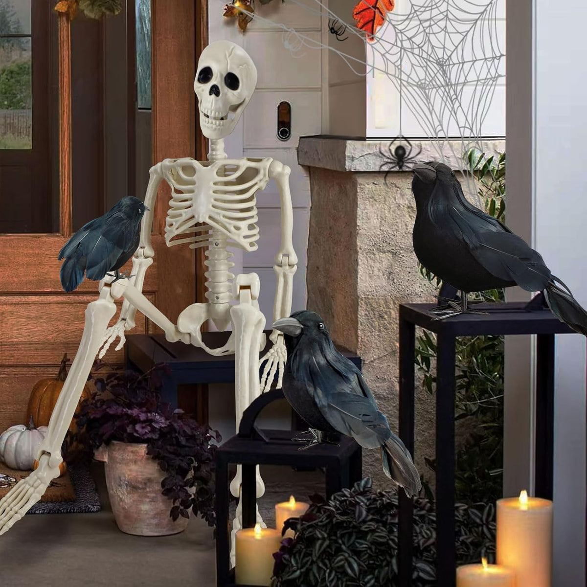5.4FT Posable Skeleton Decorations T255307