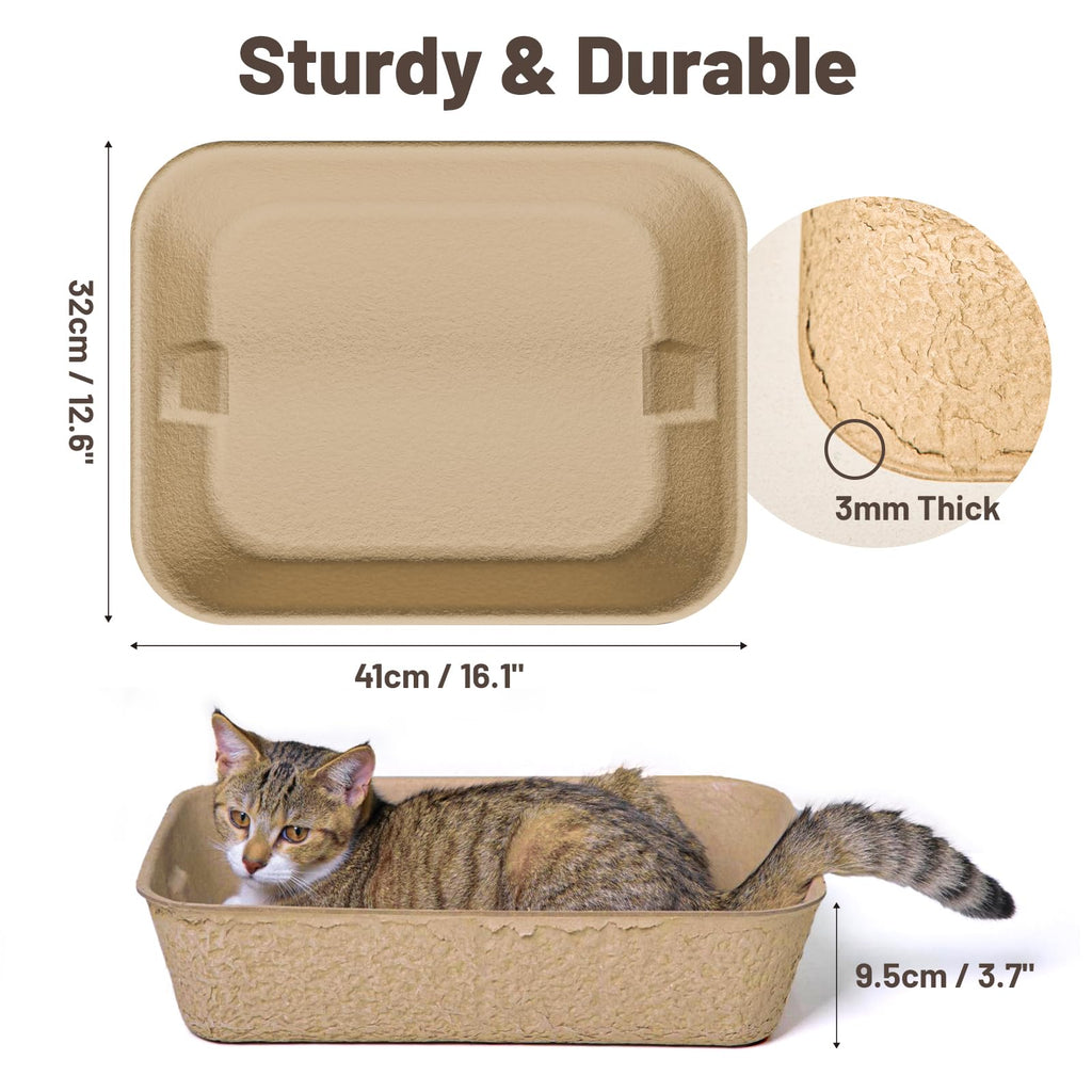 4 Pack Disposable Cardboard Cat Litter Boxes L5520