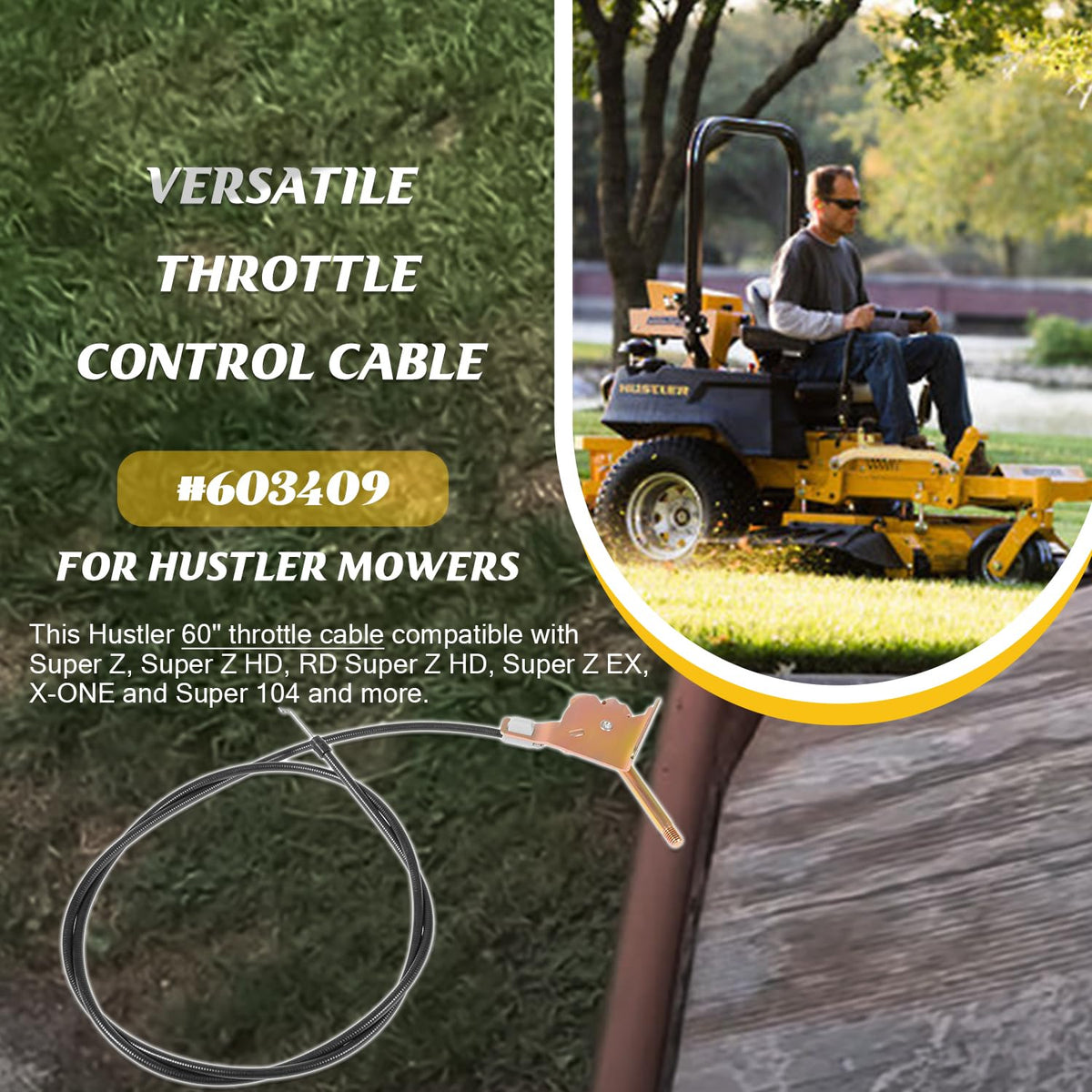 60-Inch Throttle Control Cable Z87382