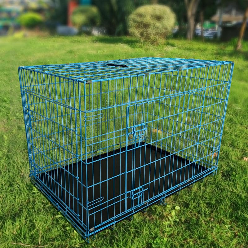 36-Inch Folding Metal Dog Crate with Divider and Removable Tray P82527