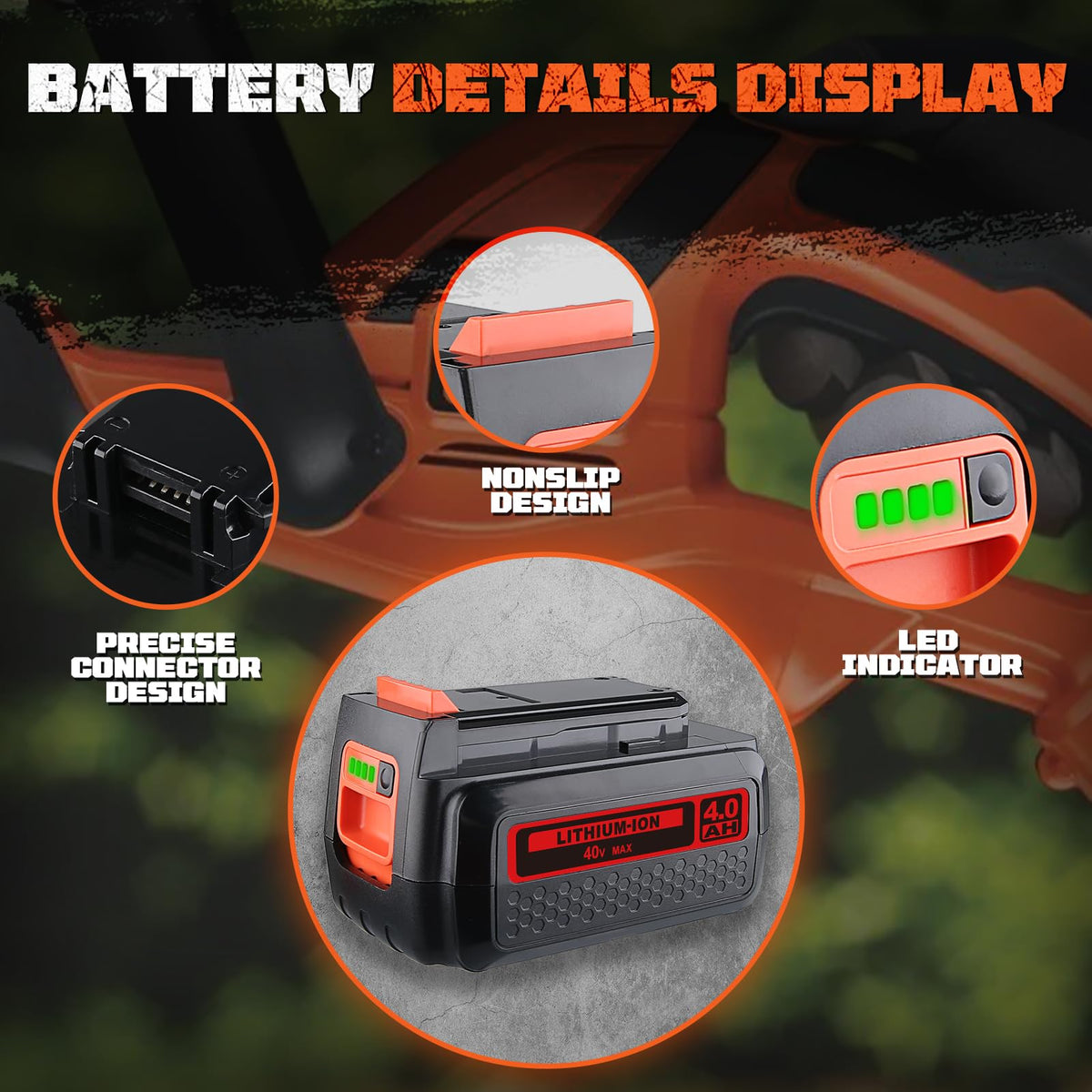 40V Lithium-Ion Battery Replacement F45116