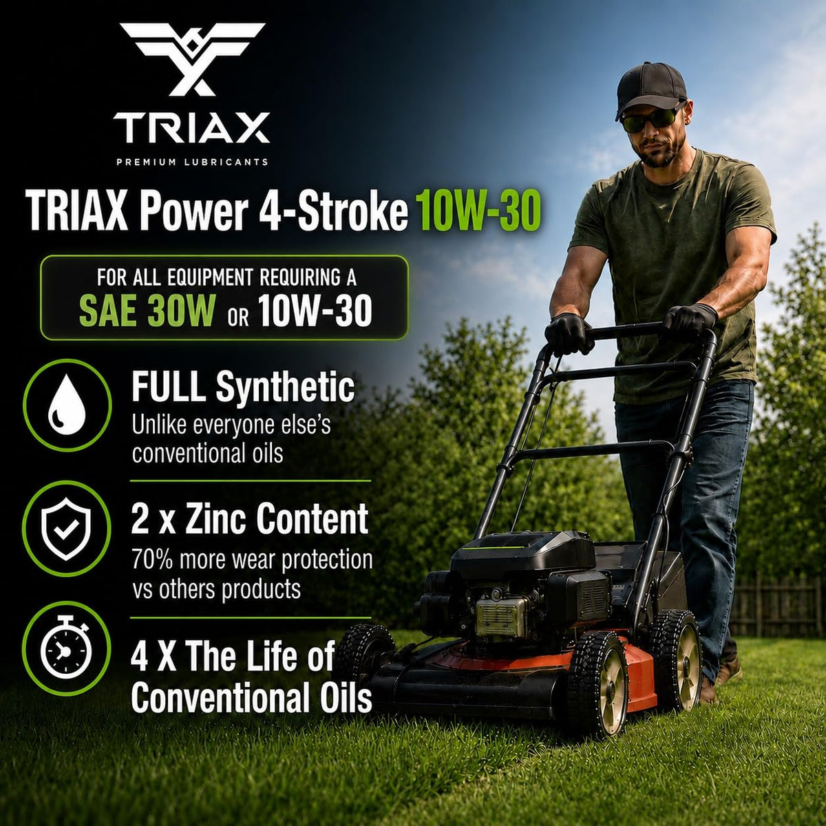 4-Stroke 10W-30 Full Synthetic Small Engine Motor Oil 1 Gallon E90619