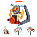 3-in-1 Sit-to-Stand Baby Walker Learning Walker Entertainment Table Drawing Board White/Gray T3431