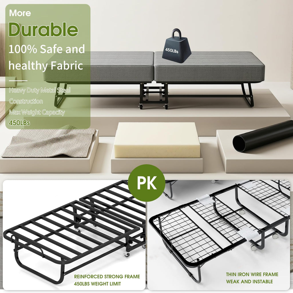 Folding Bed on Wheels N9191