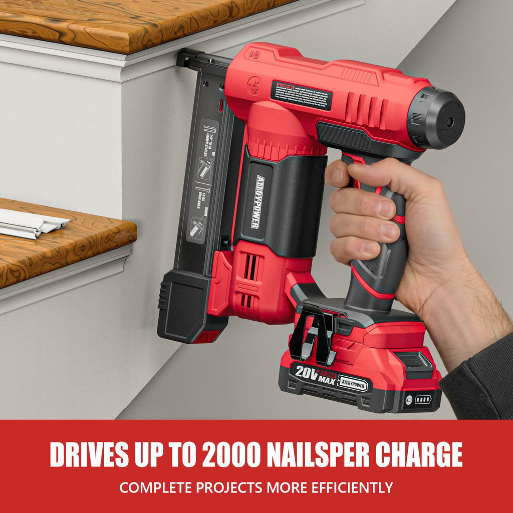 2 in 1 Cordless Brad Nailer/Electric Stapler with Battery and Charger S3812